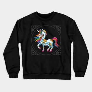 Rainbow Unicorn: Blooming Beauty Crewneck Sweatshirt